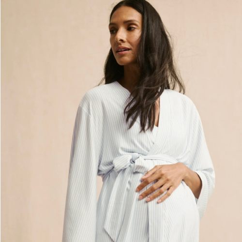 LAKE | Women | DreamModal Pajamas | Fog Maternity Kimono Bundle - SMALL