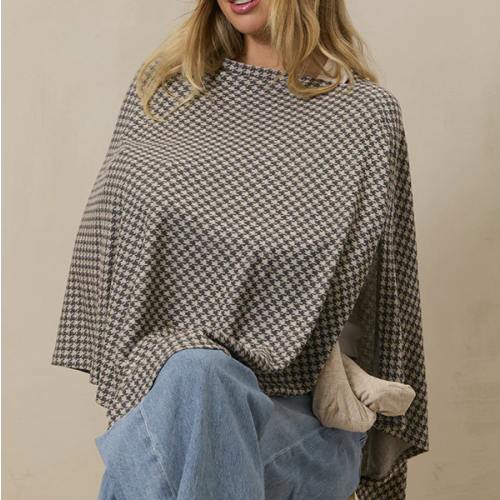 Stormy Houndstooth Nursing Cover