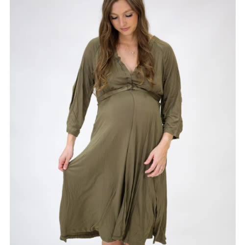 Amelia Labor & Postpartum Gown in Sage – Lila