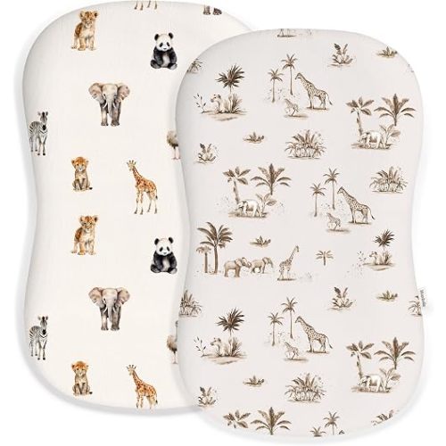 Baby Lounger Cover 2 Pack, Infant Lounger Cover, Safari Dreams