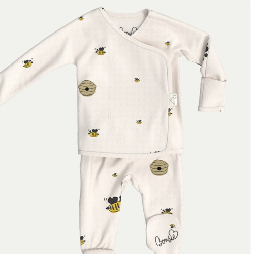 Footie - Bees & Honey – Bonsie Skin to Skin Babywear Size 0-3