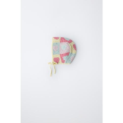 HEART CROCHET KNIT BONNET - Multicolored | ZARA United States