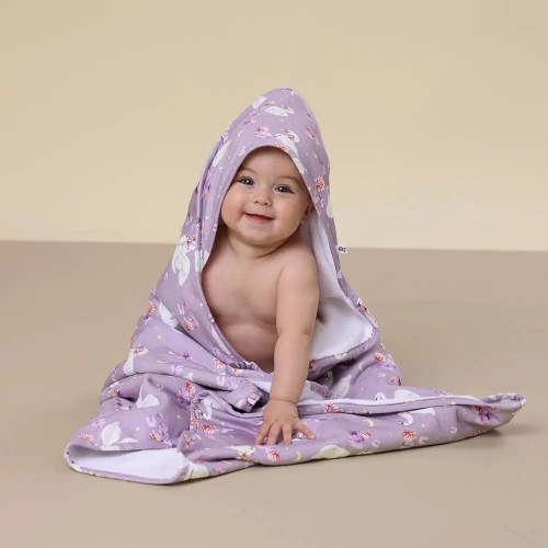 Swan Lake | Hooded Baby Towel | Snuggle Hunny