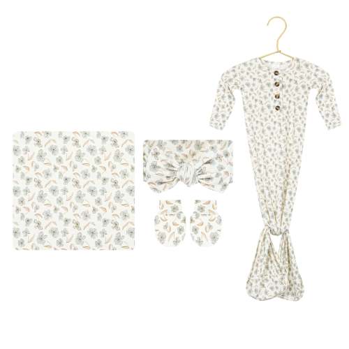 Faye Newborn Headband Bundle + Knotted Gown