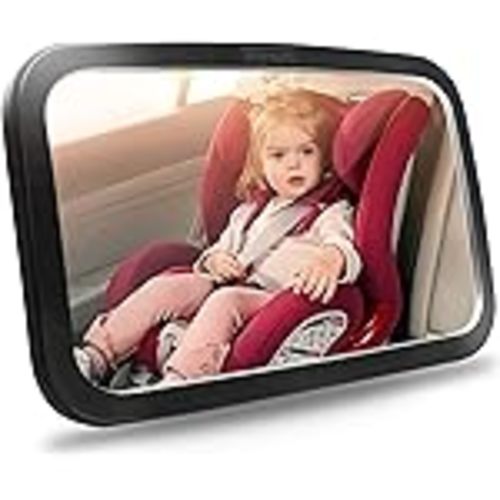 Amazon.com : KeaBabies Baby Car Seat Mirror, Wide View, Shatterproof (Matte Black) | Backseat Infant Car Mirror for Baby Rear Facing, Crystal Clear View, Travel, Easy Install & Adjust for Removable Headrest : Baby