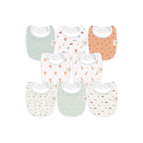 8-Pack Baby Drool Bibs