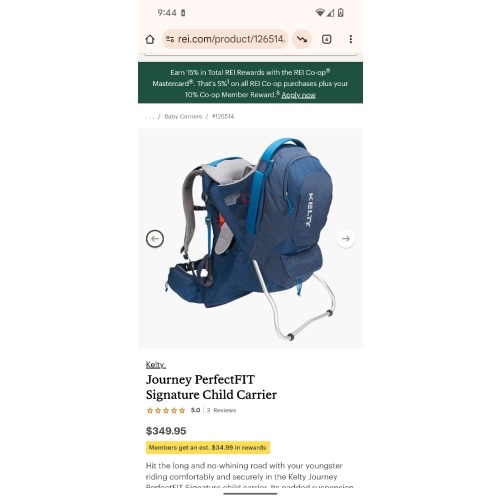 Kelty Journey PerfectFIT Signature Child Carrier | REI Co-op