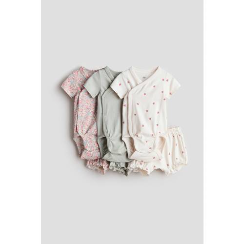 Pink/floral 6-piece Jersey Set for kids | H&M US