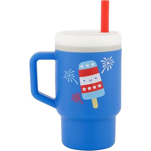 Infantino My 1st Tumbler Silicone Sippy Cup, Popsicle, Straw Cup, 9oz