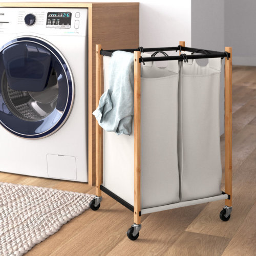 Dotted Line™ Bamboo Basics 2 Laundry Cart & Reviews | Wayfair