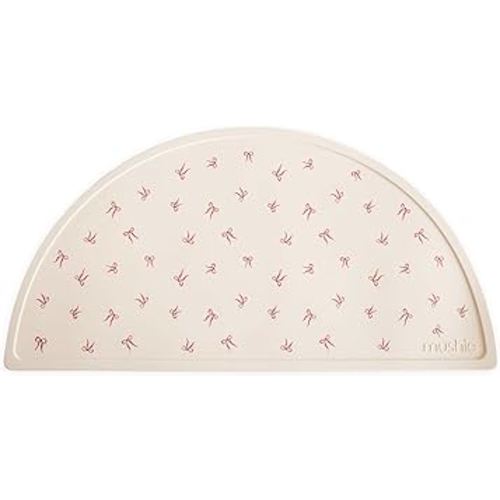 mushie Silicone Placemat for Kids | BPA-Free Non-Slip Design (Bows)
