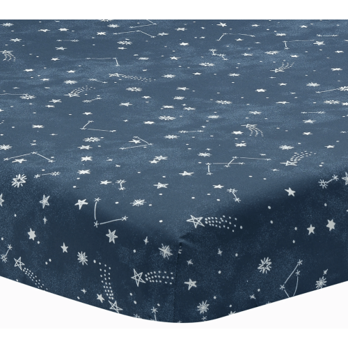 Sky Rocket Cotton Fitted Crib Sheet