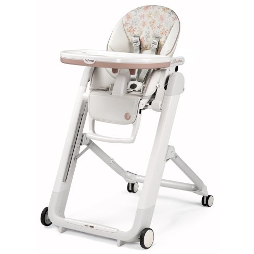 $429 for High Chair: Peg Perego Siesta, Grow with Baby Folding High Chair & Recliner, Height Adjustable, Quick Clean & Easy Push Wheels for Babies & Toddlers, Made in Italy, Aquarelle