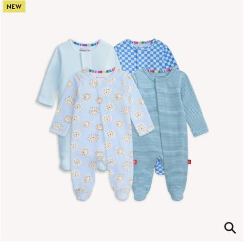 Magnetic 4-Pack Footie by 3-6 mo