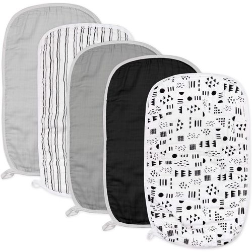 HonestBaby Baby Organic Cotton Multi-layer Burp Cloths Multipack, Pattern Play, One Size US
