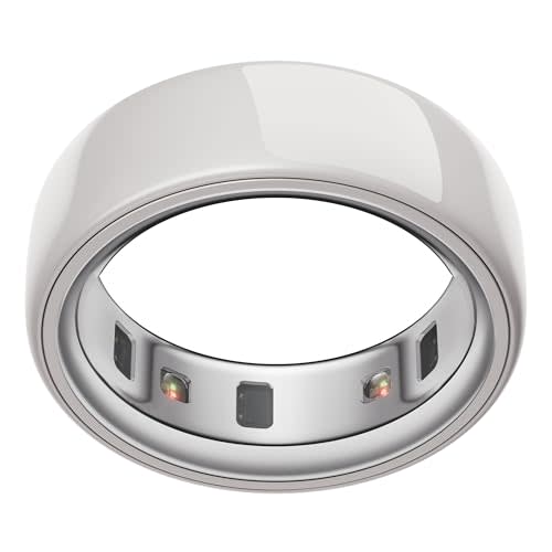 Oura Ring 4 - Ceramic Cloud - Size 6 - Sleep, Activity, Women’s Health, AI Advisor, Up to 8 Days of Battery Life, Size Before You Buy, Android & iOS Compatible