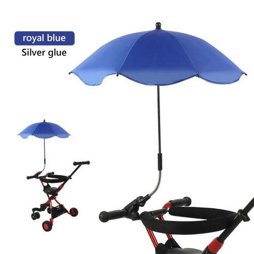 Summercome Universal Baby Parasol, Sun Shade Sun Protection for Baby Strollers, Umbrella with Holder Clip Clamp, Potable UV-Proof Waterproof Umbrella, Ideal for Trolley Bike Wheelchair Fishing