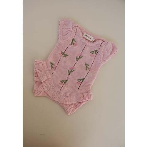 Knit Puff Romper Hydrangea – Lolly May