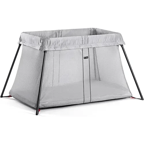 Babybjörn Travel Crib & Organic Sheet Bundle - Silver