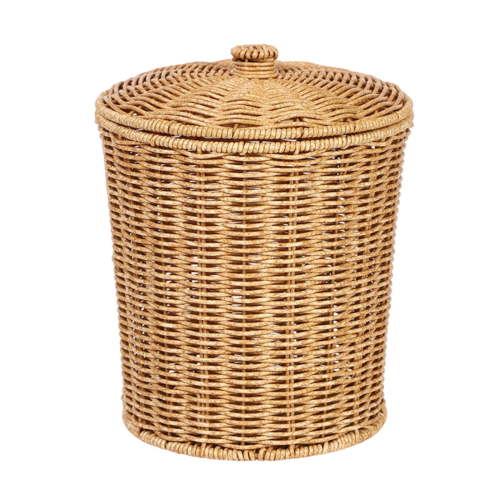 Zeyigg Woven Storage Basket with Lid, Rattan Laundry Hamper Organizer for Bedroom Bathroom Blankets Toys, Large Capacity Home Storage ,color