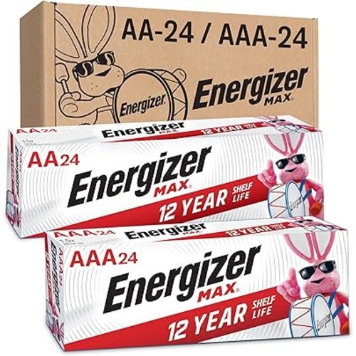 Energizer AA and AAA Batteries, 48 Count, Combo Pack Contains 24 Max Double A and 24 Max Triple A Batteries