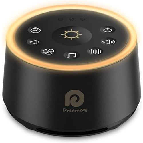 Dreamegg White Noise Machine - Sound Machine for Adult Baby Kid, Noise Machine for Sleeping with 24 Calming Sound, Ambient Nightlight, Continuous or Timer, Loud Sleep Machine for Home Nursery Office