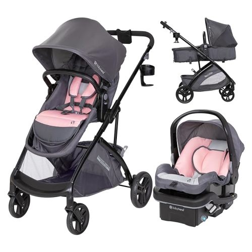 Baby Trend Passport® Switch 6-in-1 Modular Stroller Travel System with EZ-Lift™ Plus Infant Car Seat, Dash Black
