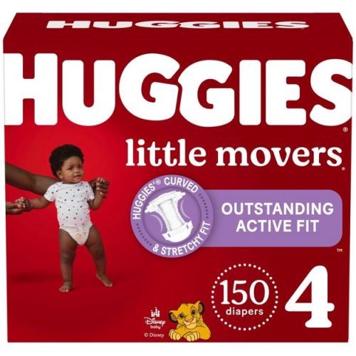 Huggies Little Movers Active Fit Diapers - Size 4 - 150ct