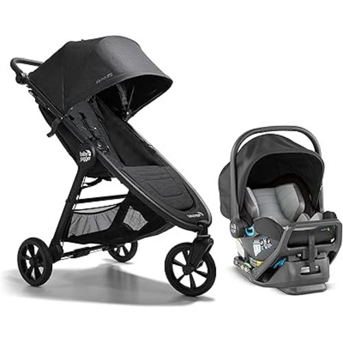 Baby Jogger City Mini GT2 All-Terrain Travel System Includes City GO 2 Infant Car Seat Opulent Black