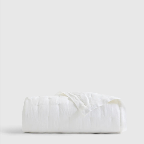 European Linen Toddler Dream Quilt in White