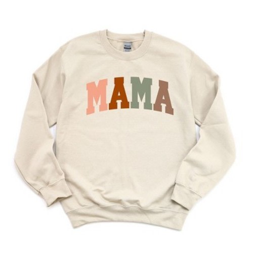 Simply Sage Market Women's Graphic Sweatshirt Mama Block Colorful Bold - XL - Dust