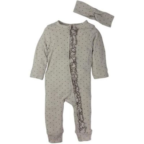Studio 3 Baby/Infant Girls' One Piece Ruffled Romper and Headband Set