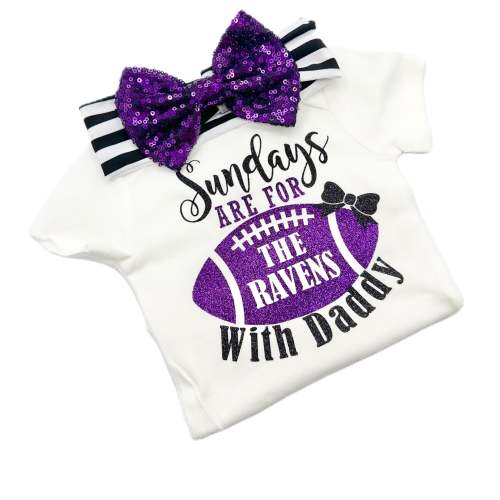 Sundays are for the Ravens Football Bodysuit – Little Babe Threads