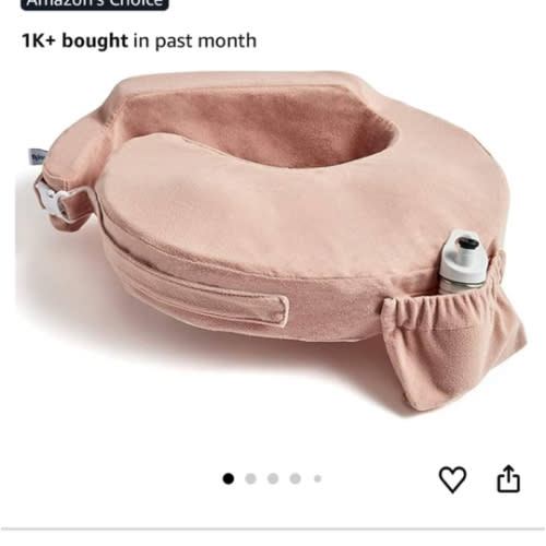 Amazon.com : My Brest Friend Nursing Pillow - Deluxe - Enhanced Comfort w/ Slipcover - Ergonomic Breastfeeding Pillow For Ultimate Support For Mom & Baby - Adjustable Pillow W/ Handy Side Pocket, Soft Rose : Baby