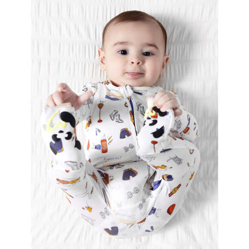 Boxing Bamboo Convertible Footie