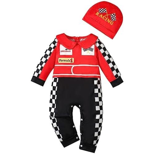 Newborn Boy Costume Outfit Baby Clothes Uniform Romper with Hat