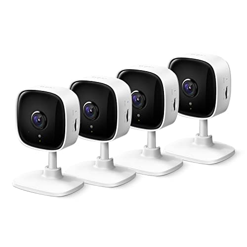 Tapo TP-Link 2K Security Camera for Baby Monitor, Dog Camera w/Motion Detection, 2-Way Audio Siren, Night Vision, Cloud&SD Card Storage(Up to 256GB) Works w/Alexa & Google Home, 4-Pack C110P4