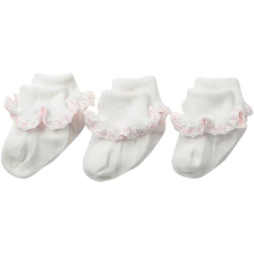 Jefferies Socks Baby-Girls Infant Cluny and Satin Lace Socks 3 Pair Pack