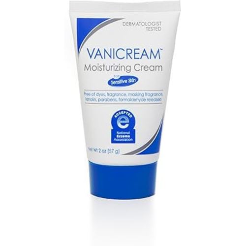 Vanicream Moisturizing Skin Lotion Tube for Sensitive Skin, Soothes Red, Irritated, Cracked or Itchy Skin, Dye Free, Fragrance Free, Preservative Free, Dermatologist Tested, 2 Ounce (Pack of 1)