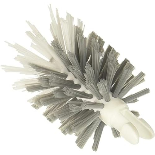 Full Circle Clean Reach Bottle Brush Replacement Head - Long Handle, Flexible, For Water Bottles, Baby Bottles, Narrow Containers, Kitchen Cleaning - White