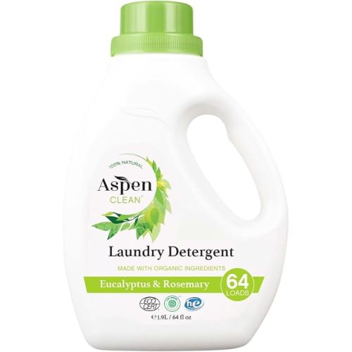 AspenClean Liquid Laundry Detergent | Eucalyptus & Rosemary | 64 fl oz
