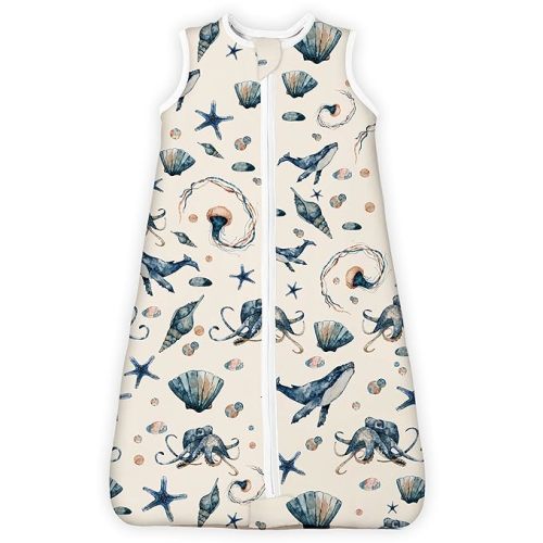 TOTBASIC Sleep Sack 0-6 Months 1.0 TOG, Swaddle Transition Sleeping Bag, Premium Baby Wearable Blanket with 2-way Safe Zipper All Season Sleep Sacks