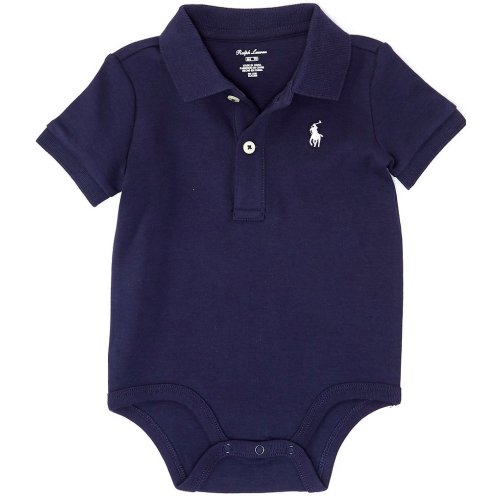 Ralph Lauren Baby Boys Short-Sleeve Interlock Bodysuit