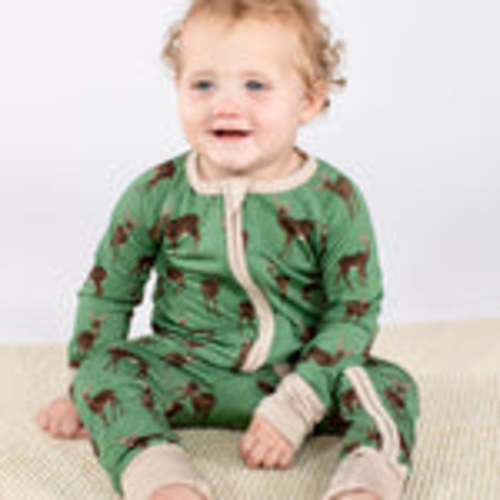 Convertible Zip Pajamas - Whitetail Deer – Goosies