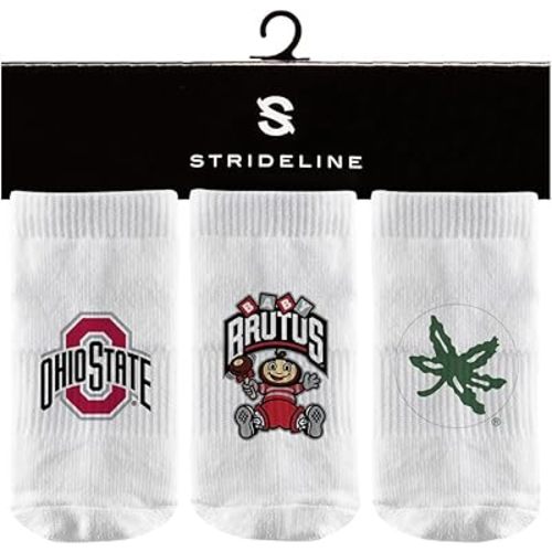 Strideline NCAA Infant Baby Socks-3 Pack-Ohio State-0-12 Months