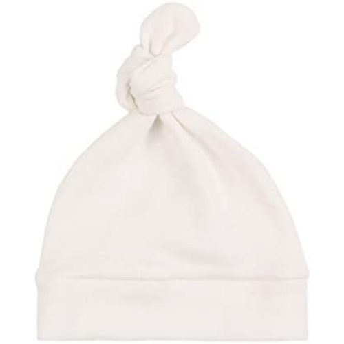 JANGANNSA Newborn Baby Hat Infant Baby Boys Beanie Top Knot Stretchy Hats for Girls 100% Organic Cotton