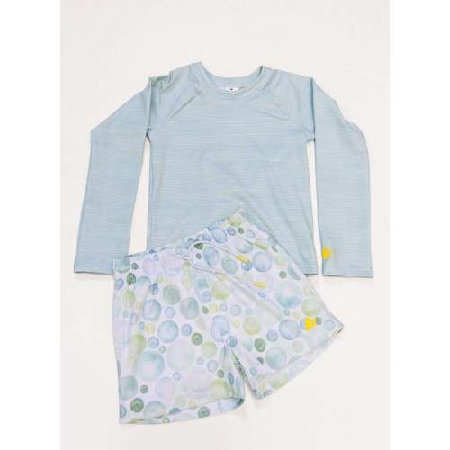 Rashguard Swim Shirt - Misty Blue Stripe