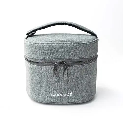 Nanobebe Double Cooler Bag Grey | Baby Bunting AU