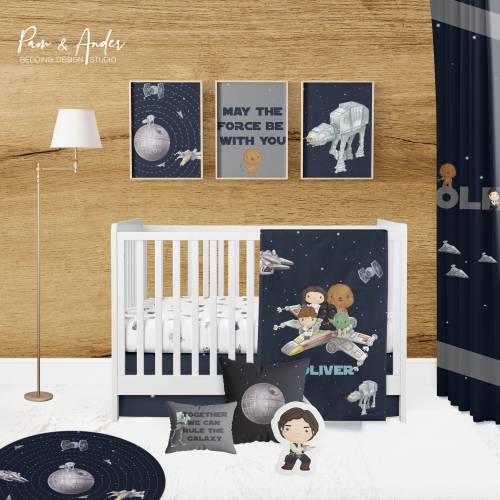 STAR WARS Crib bedding, customized crib set, star wars bedding, nursery set, crib bedding, boy crib bedding, baby boy, baby bedding