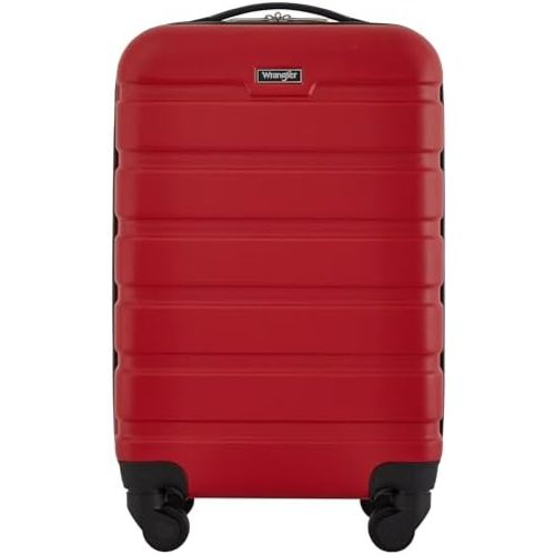 Wrangler Hardside Spinner Carry-On Luggage, Salsa Red, 22-Inch